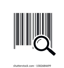 Research Barcode Vector Illustration Magnifying Glass Stock Vector 