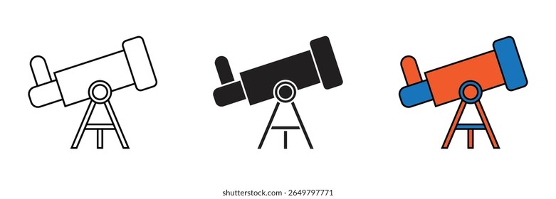 Research binoculars icon design with white background. Research binoculars icon vector