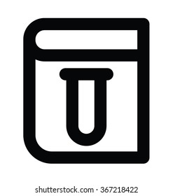 Research Book Bold Line Vector Icon 