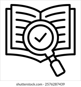 Research Book Icon Element For Design