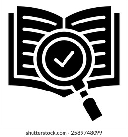Research Book Icon Element For Design