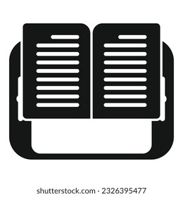 Icono de libro de investigación vector simple. Informe digital. Finanzas informáticas