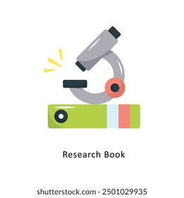 Research Book Vector Flat Icon Design illustration Symbol on White background EPS 10 File 