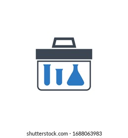 Recherche Briefkasten verwandte Vektorillustration Glyph Symbol. Einzeln auf weißem Hintergrund. Vektorillustration.