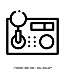 research broken radio icon vector. research broken radio sign. isolated contour symbol illustration