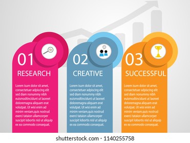 Research business processing vector info graphic. Template info graphic business design. vector illustration.