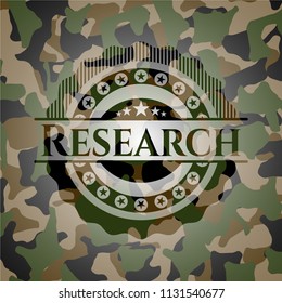 Research camouflaged emblem
