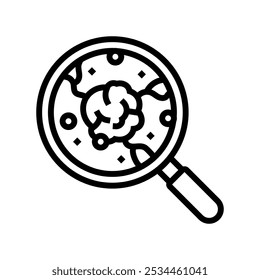 research cancer treatment line icon vector. research cancer treatment sign. isolated contour symbol black illustration
