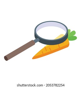 Research carrot icon. Isometric of Research carrot vector icon for web design isolated on white background