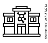 Research Center Icon Vector Illustratio, White Background