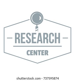 Research center logo. Simple illustration of research center vector logo for web