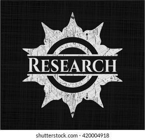 Research chalkboard emblem