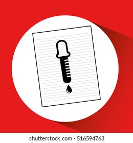 research chemical dropper drawing icon vector illustration eps 10