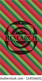 Research christmas emblem background.