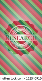 Research christmas emblem background. Vector Illustration. Detailed.