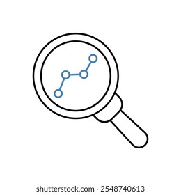 Icono de línea de concepto de investigación. Ilustración de elemento simple. diseño de símbolo de esquema de concepto de investigación.
