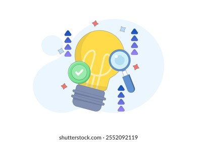 research concept. seeking ideas, solutions, inspiration, innovation and thinking. creativity. brainstorming and collective work. creative personality and finding solutions. company development.