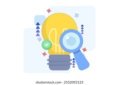 research concept. seeking ideas, solutions, inspiration, innovation and thinking. creativity. brainstorming and collective work. creative personality and finding solutions. company development.