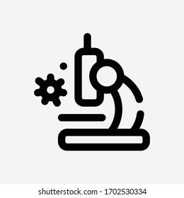  Forschungscoronavirus, Forschungssymbol, Elemente von Corona und gesunde Icon-Set, Premium-Line-Symbol für Webdesign und App-Entwicklung