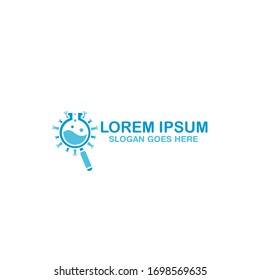 Research covid/ncov lab logo/icon design template vector eps