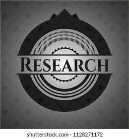 Research dark emblem. Retro