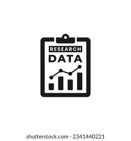 research data icon or research data symbol vector isolated. best research data icon for mobile apps, websites, business design element, education, and more.