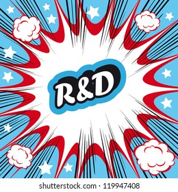 Research and Development Business background tag