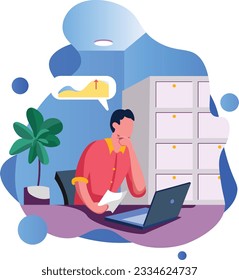 Research and development,  Flat vector illustration