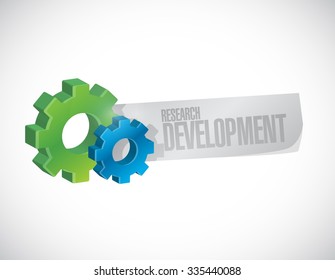 research development gear sign concept illustration design icon graphic