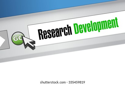 research development web sign concept illustration design icon graphic