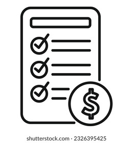 Research to do list icon outline vector. Digital business. Marketing study