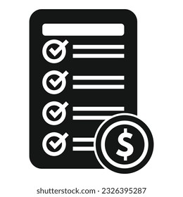 Investigar para hacer un vector sencillo de icono de lista. Negocios digitales. Estudio de marketing