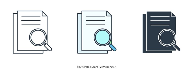Research document icon symbol vector illustration isolated on white background