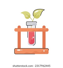 Research doodle vector outline Sticker. EPS 10 file