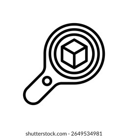 Research. Editable stroke vector icon.