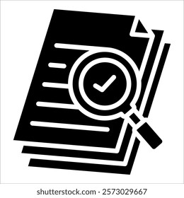 Research Evidence Icon Element For Design