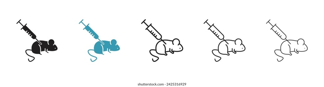 Research Experiment Vector Icon Set. Lab Testing Vector Symbol for UI Design.