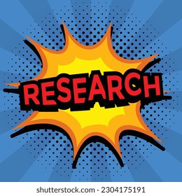 research explosion, comic book, vector illustration 