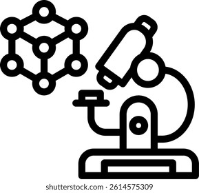 Research Facility Line Vector Icon Design