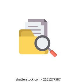 research file icon flat style design. research file icon vector illustration. isolated on white background.