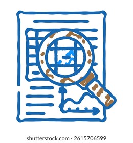 research financial document doodle icon sketch vector. research financial document sign. isolated symbol illustration