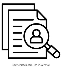 Ilustración vectorial de la línea de iconos de Investigación