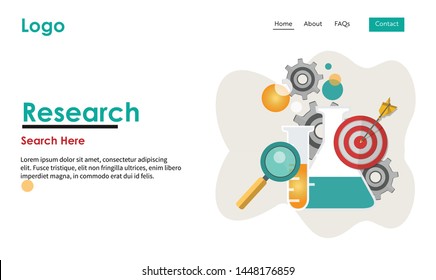 Research  flat design This set can be used in graphic designing, web design, flyers, banner, advertisement  and other related projects, hold this pack. - Vector 