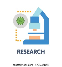 Research flat icon style design illustration on white background eps.10