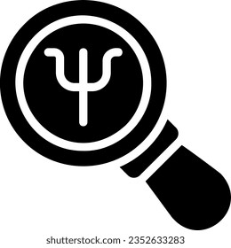 vector de ilustración de icono de glifo de investigación