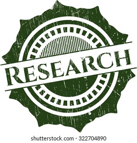 Research grunge stamp