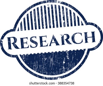 Research grunge stamp