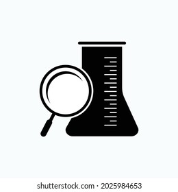 Research Icon. Analysis, Laboratory Work Symbol  - Vector. 