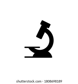 Research Icon in black flat glyph, filled style isolated on white background