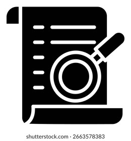 Research Icon Bold Style For Various Design Purposes